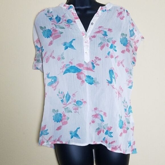 Quiksilver Sheer Short Sleeve Top - Picture 1 of 8